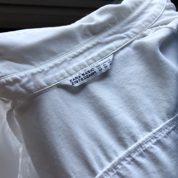 Zara Cropped White Short Sleeve Shirt - Picture 5 of 7